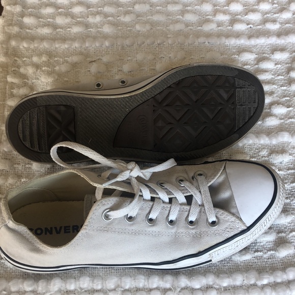 Women’s size 10 Converse all stars light gray - Picture 2 of 3